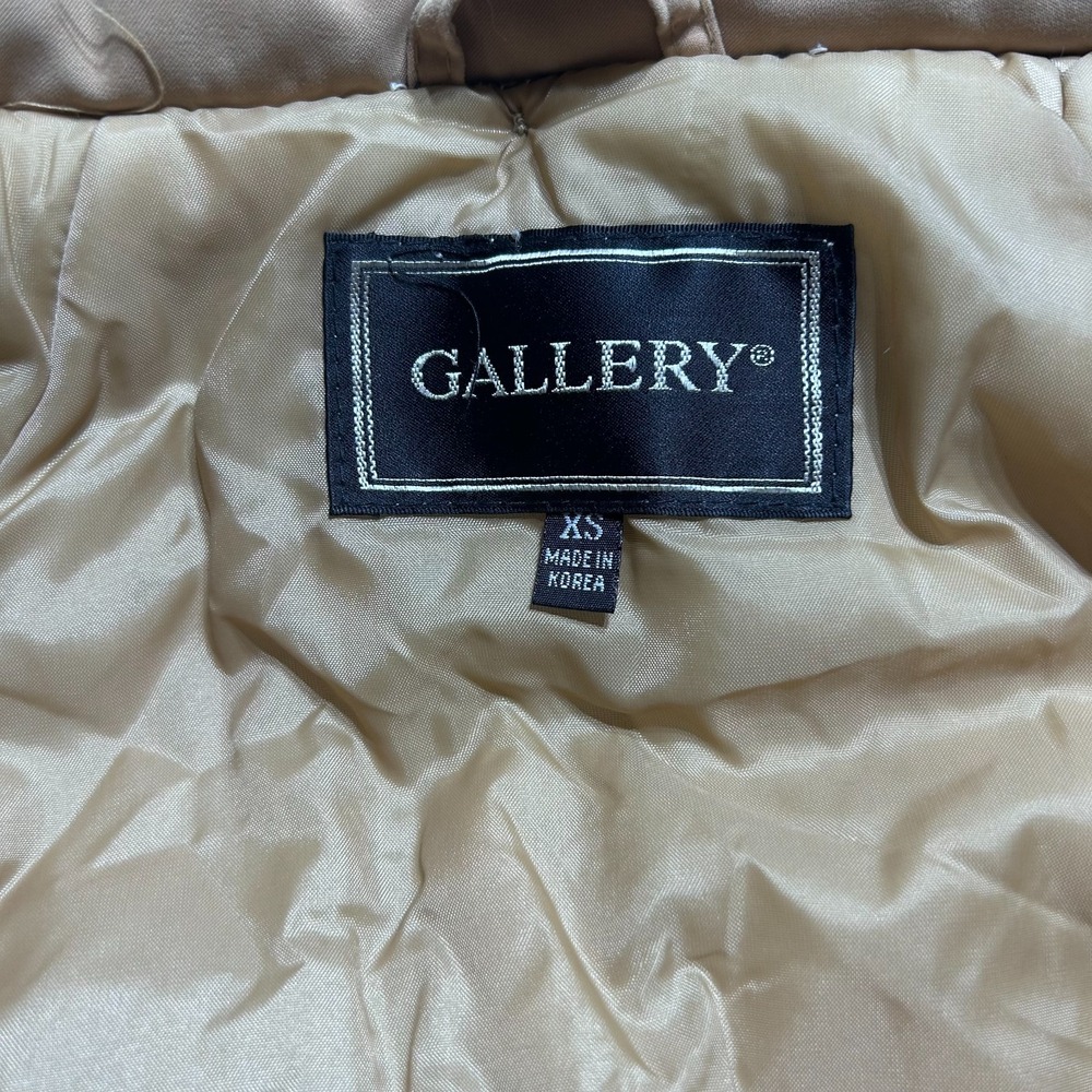 Gallery Women Beige/ Tan Parka Winter Coat Faux Fur Trim Removable Hood - XS - Picture 4 of 8